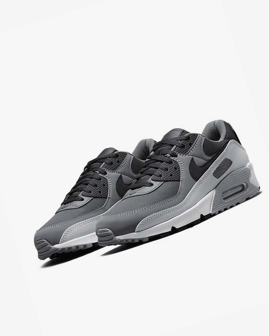 Zapatos Casuales Nike Air Max 90 Hombre Gris Oscuro Gris Oscuro Gris Negras | AR4948