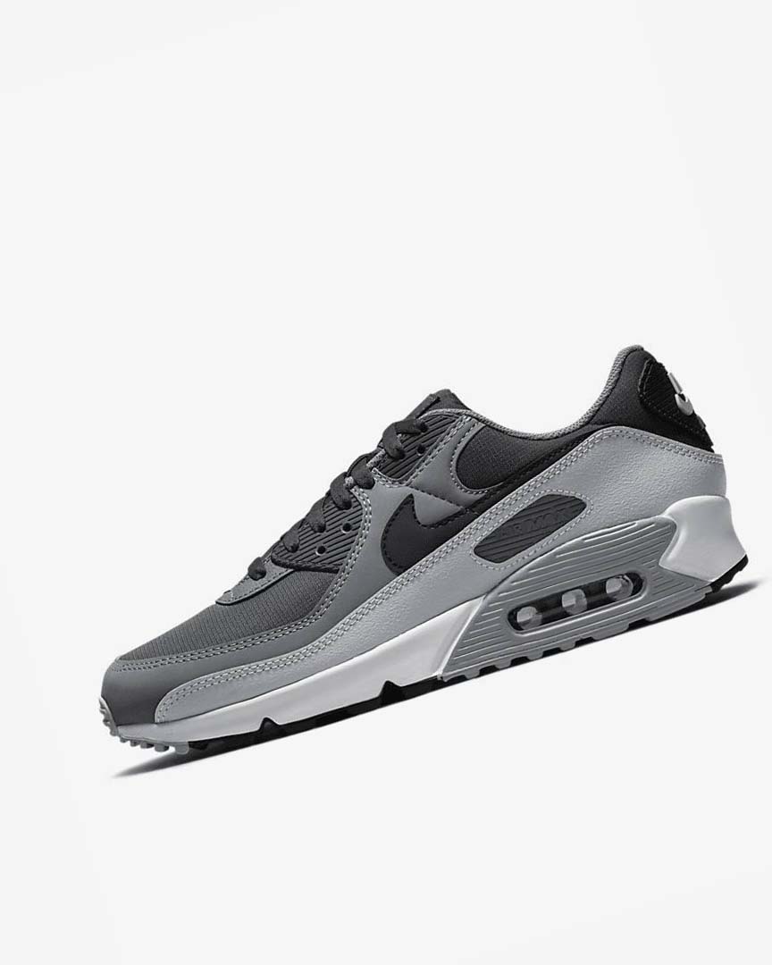 Zapatos Casuales Nike Air Max 90 Hombre Gris Oscuro Gris Oscuro Gris Negras | AR4948