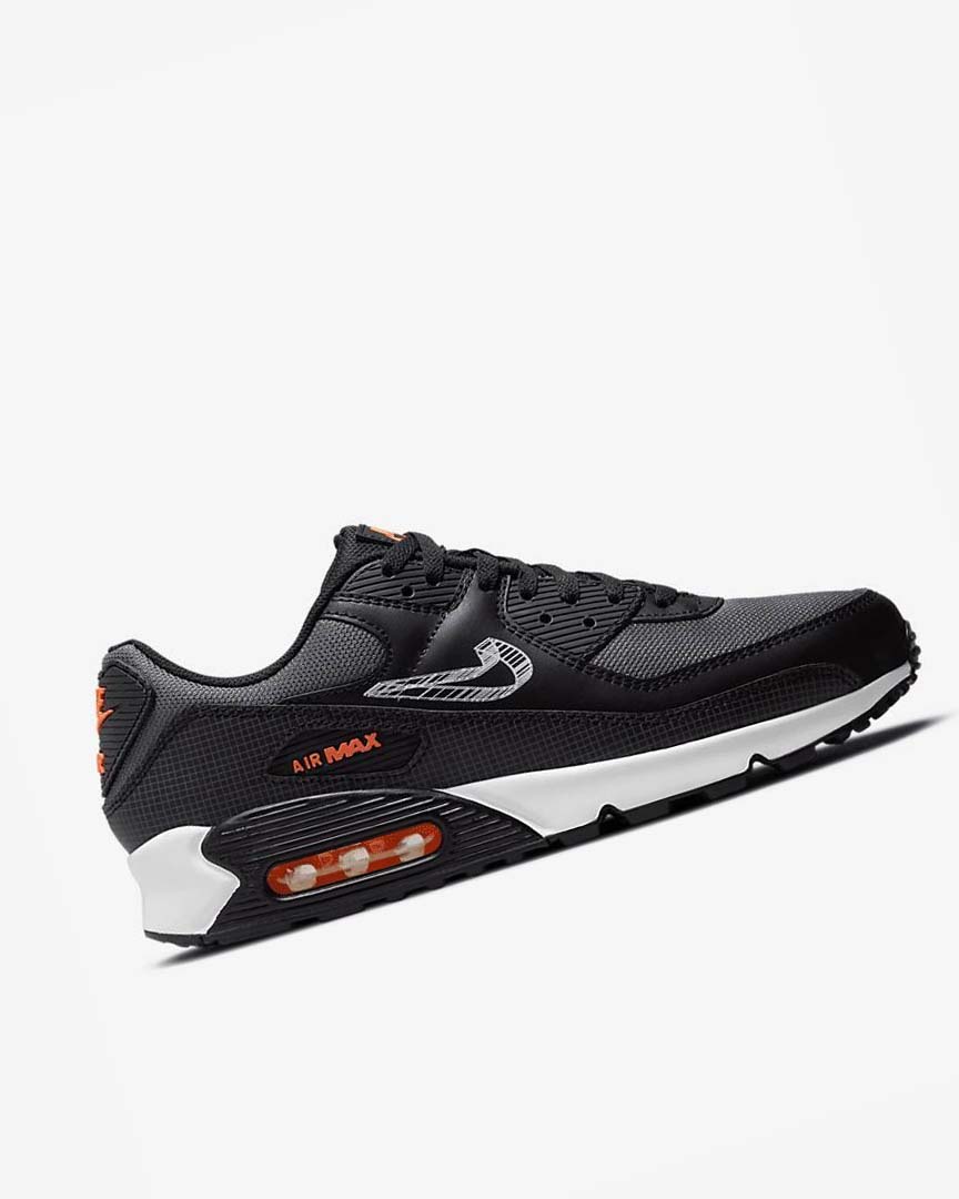 Zapatos Casuales Nike Air Max 90 Hombre Negras Naranjas Gris Blancas | AR5245