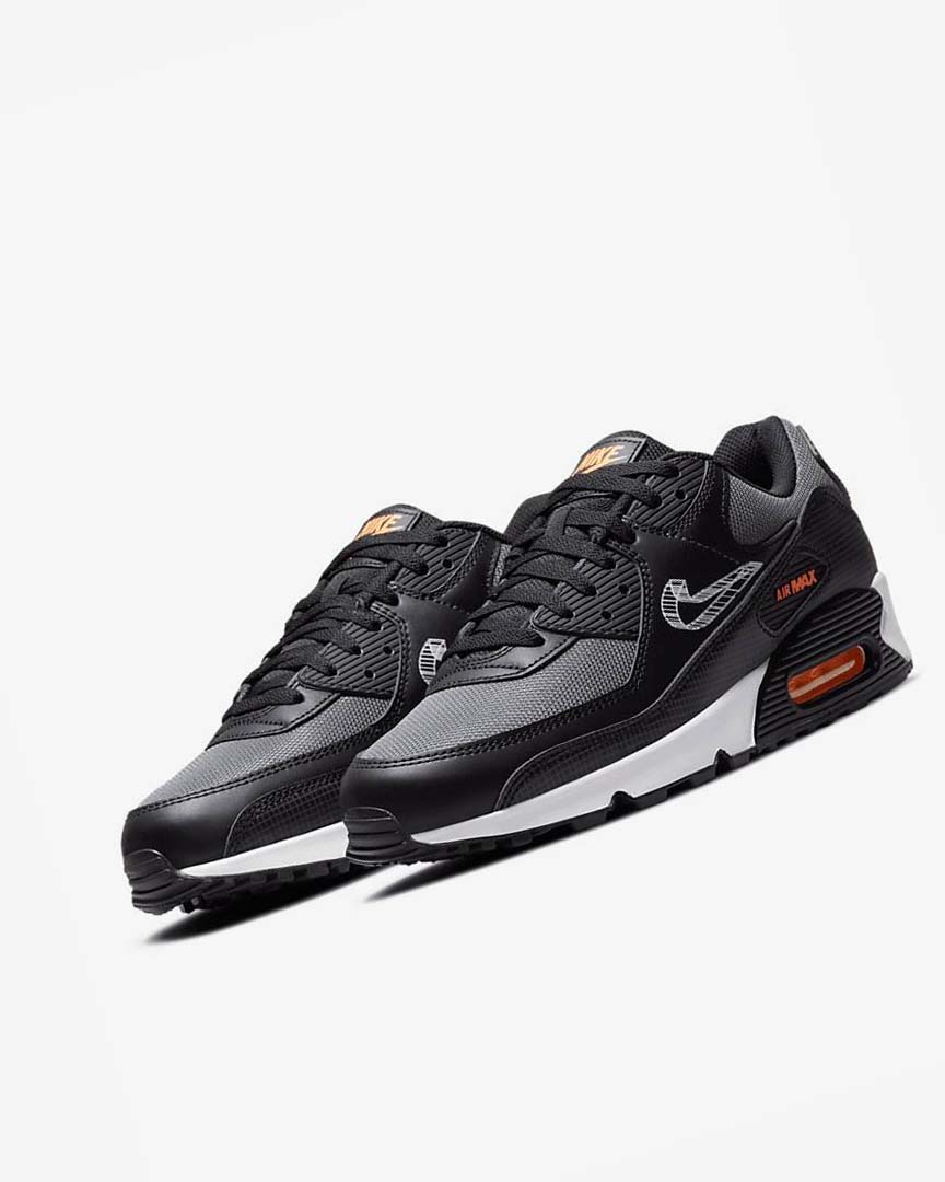 Zapatos Casuales Nike Air Max 90 Hombre Negras Naranjas Gris Blancas | AR5245