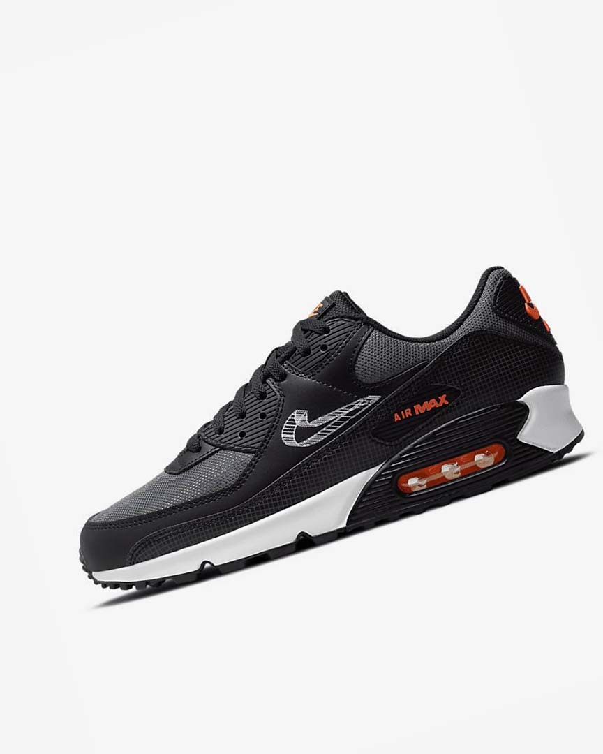 Zapatos Casuales Nike Air Max 90 Hombre Negras Naranjas Gris Blancas | AR5245