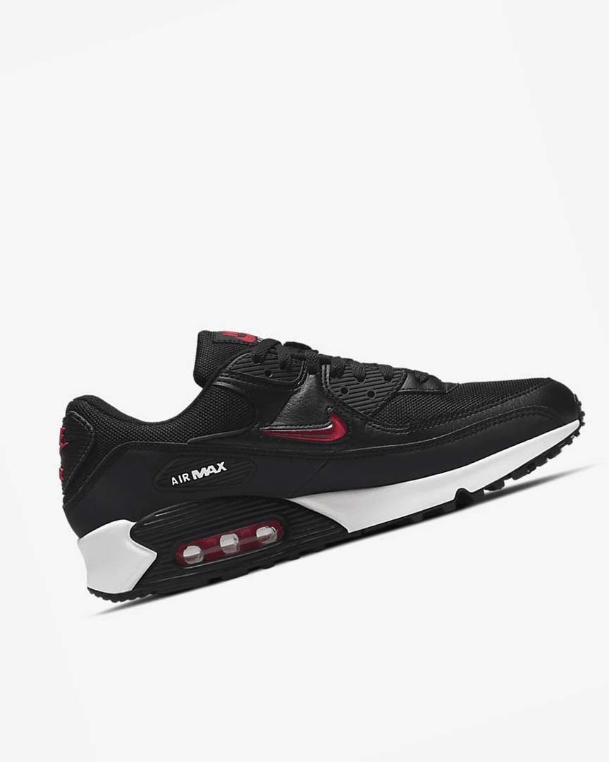 Zapatos Casuales Nike Air Max 90 Hombre Negras Blancas Rojas | AR5588