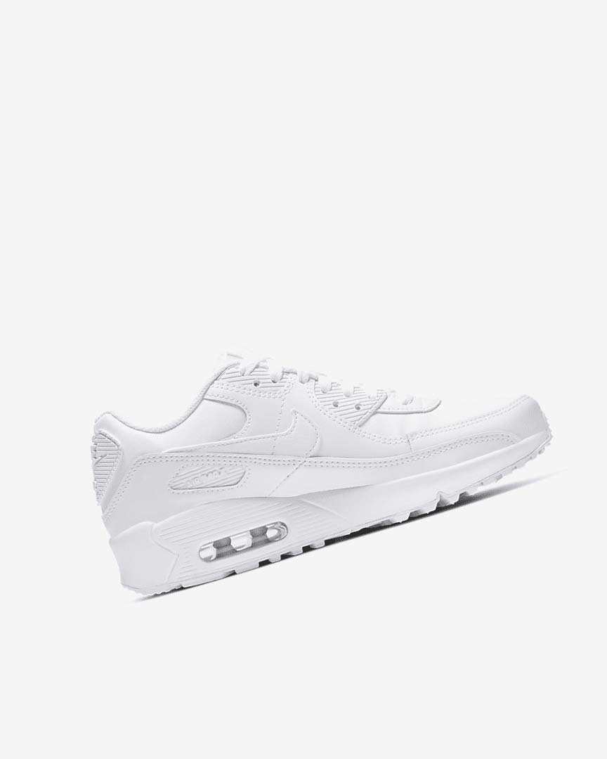 Zapatos Casuales Nike Air Max 90 LTR Niña Blancas Metal Plateadas Blancas Blancas | AR4711