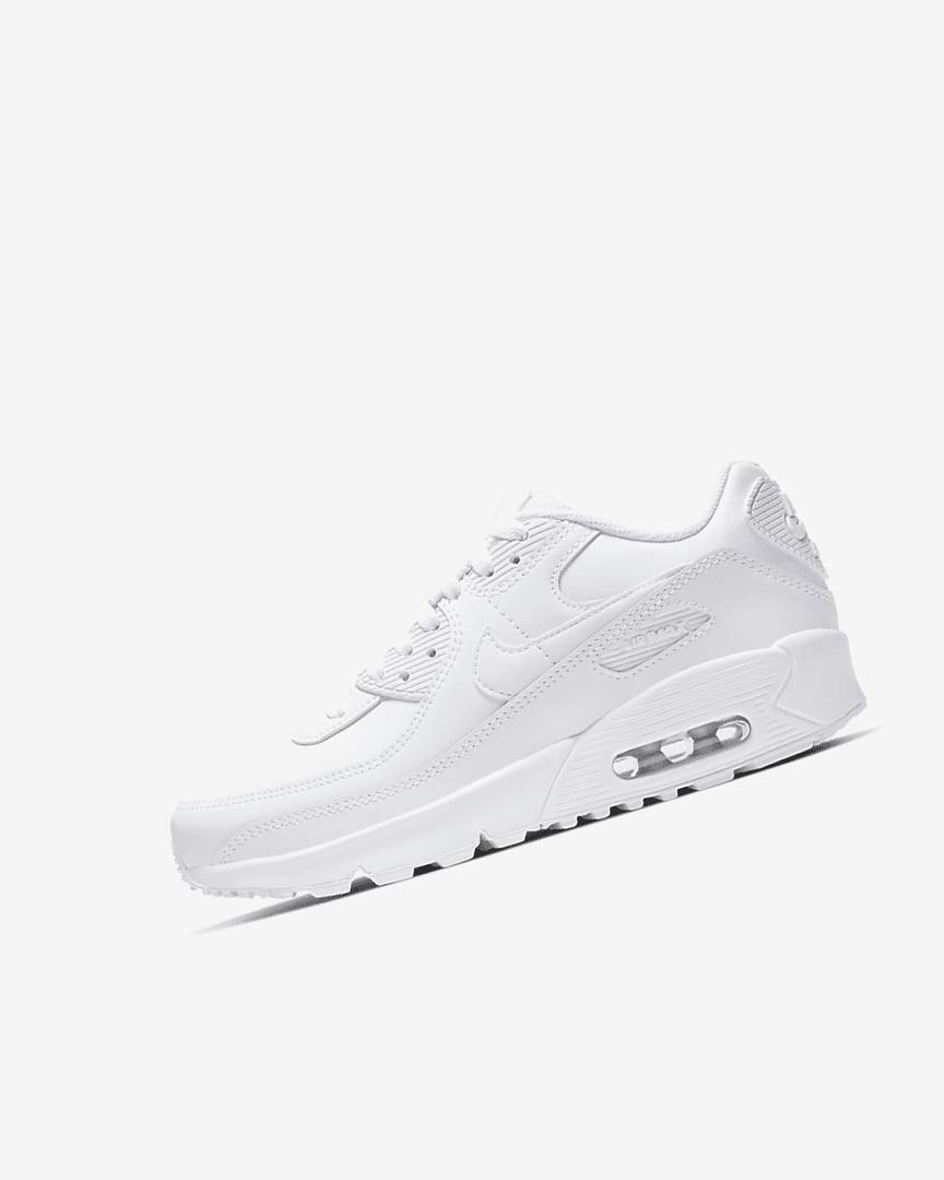 Zapatos Casuales Nike Air Max 90 LTR Niña Blancas Metal Plateadas Blancas Blancas | AR4711