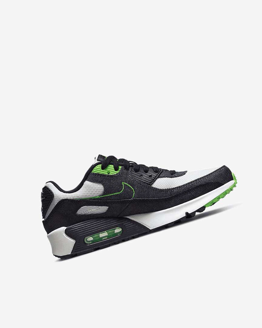 Zapatos Casuales Nike Air Max 90 LTR SE Niño Negras Verde Blancas Obsidian | AR2433