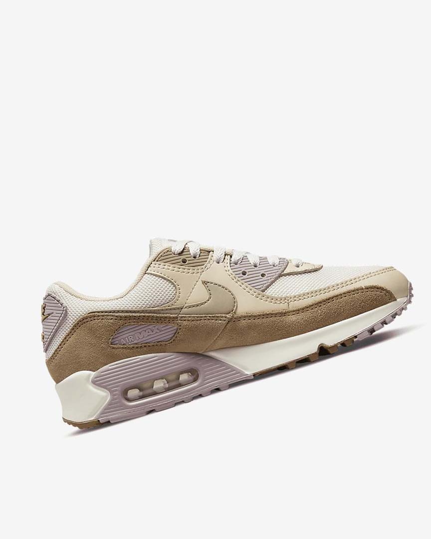 Zapatos Casuales Nike Air Max 90 Mujer Marrones Moradas Claro Kaki | AR2741