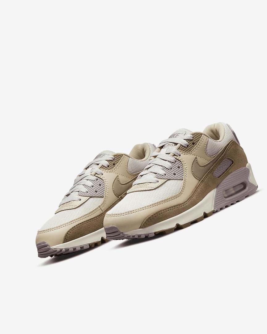 Zapatos Casuales Nike Air Max 90 Mujer Marrones Moradas Claro Kaki | AR2741