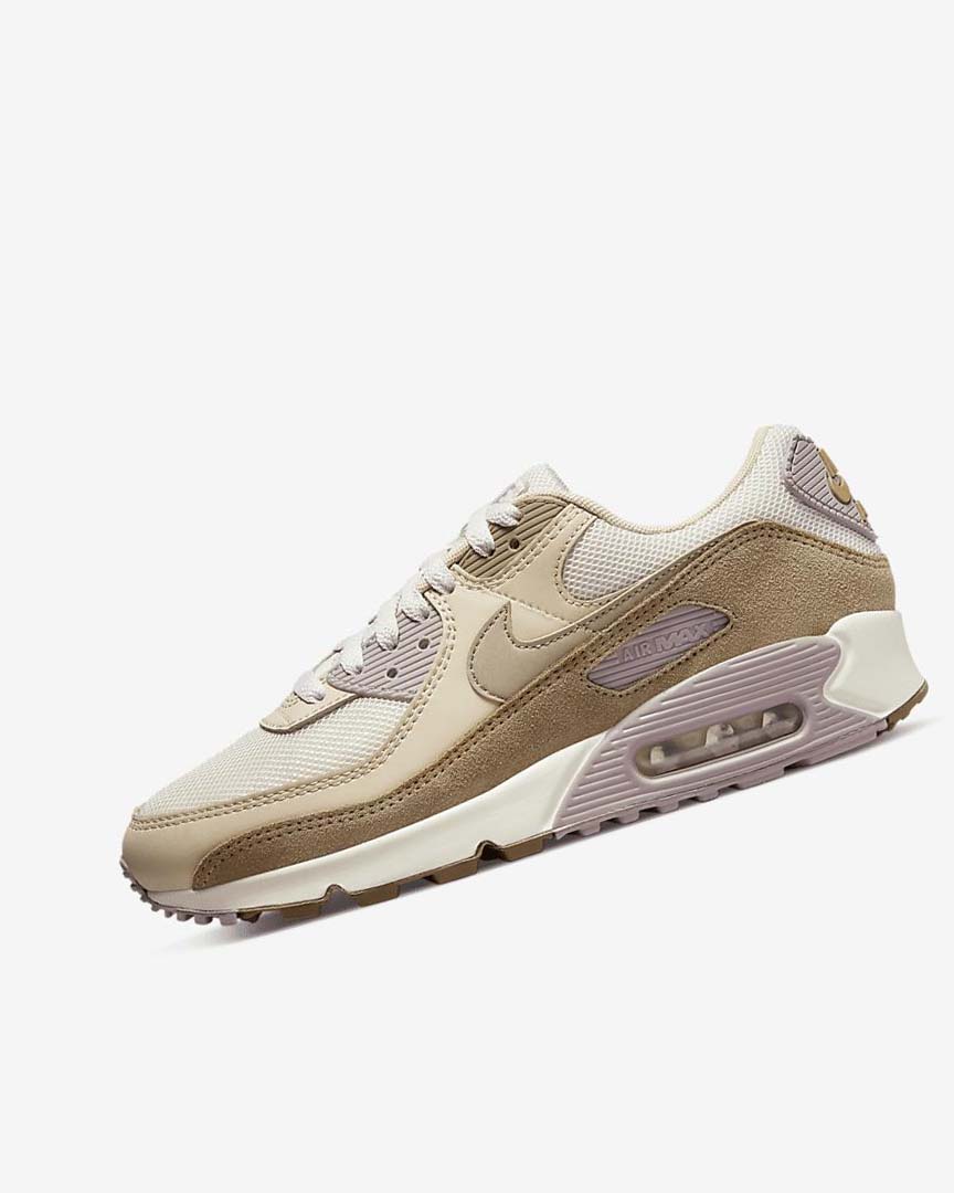 Zapatos Casuales Nike Air Max 90 Mujer Marrones Moradas Claro Kaki | AR2741