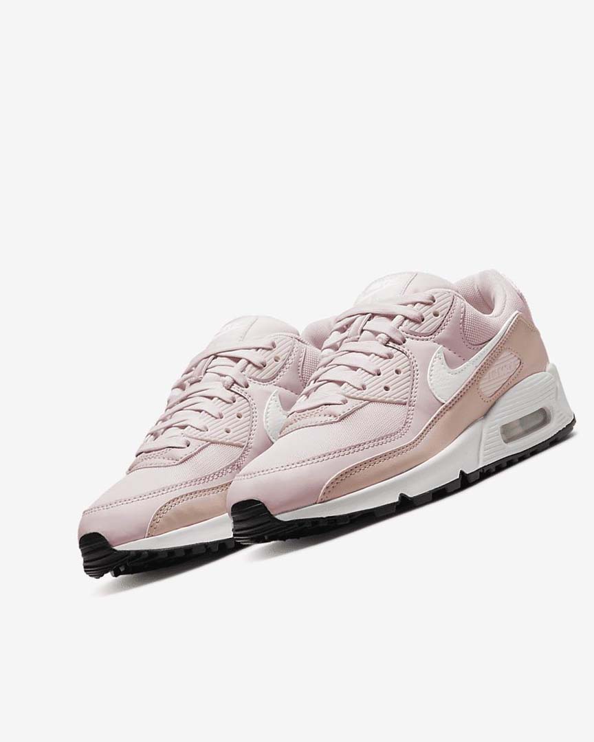 Zapatos Casuales Nike Air Max 90 Mujer Rosas Rosas Negras Blancas | AR2344