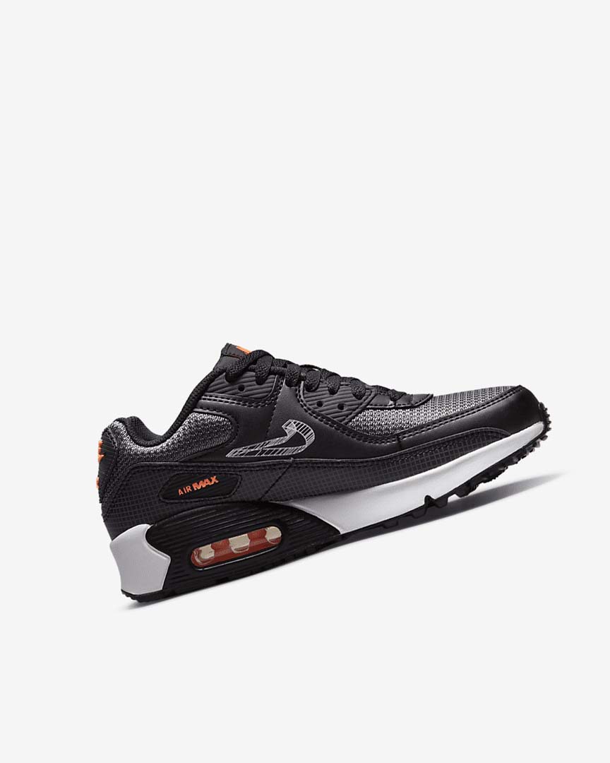 Zapatos Casuales Nike Air Max 90 Niña Negras Naranjas Gris Blancas | AR3282