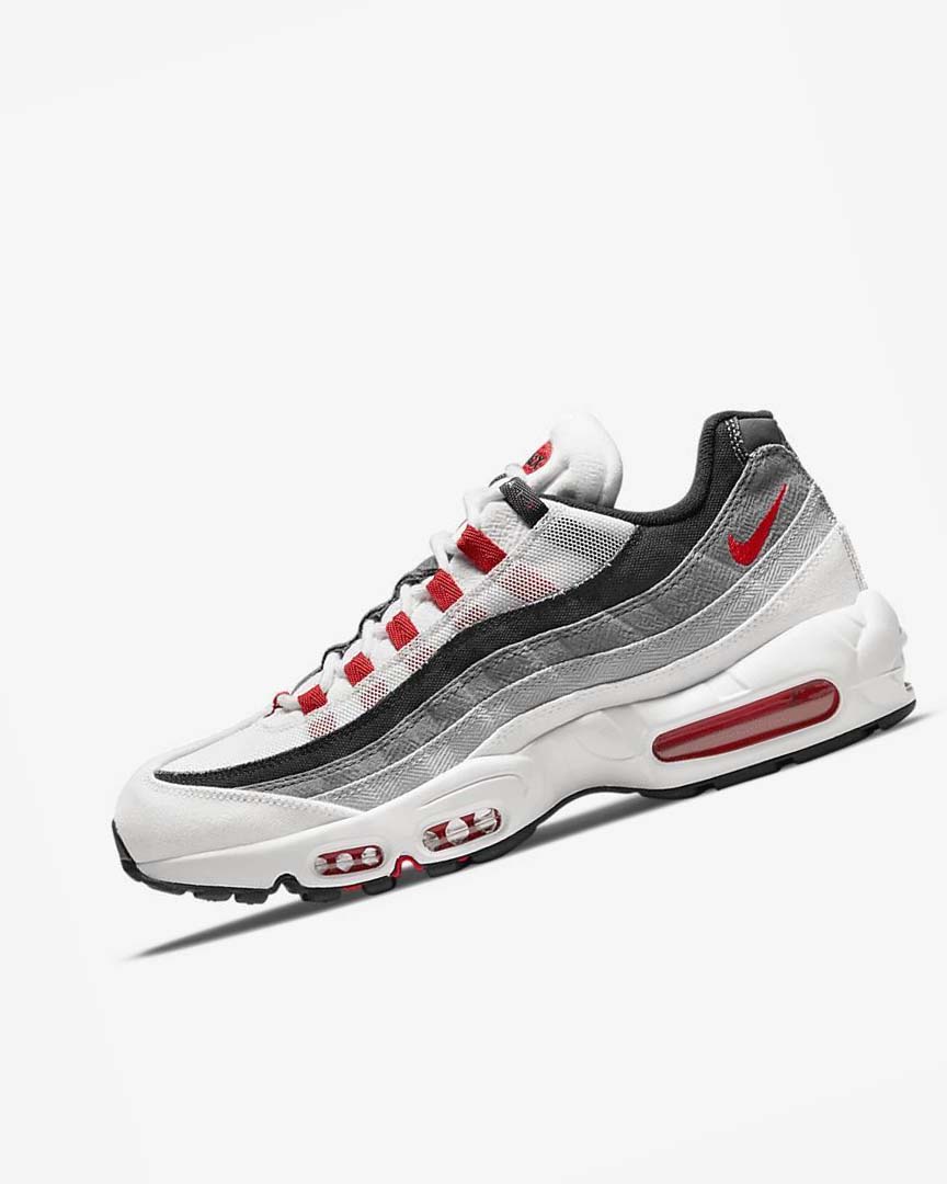 Zapatos Casuales Nike Air Max 95 Hombre Blancas Gris Claro Rojas | AR5171