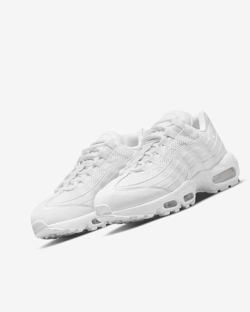 Zapatos Casuales Nike Air Max 95 Mujer Blancas Metal Plateadas Blancas | AR2752