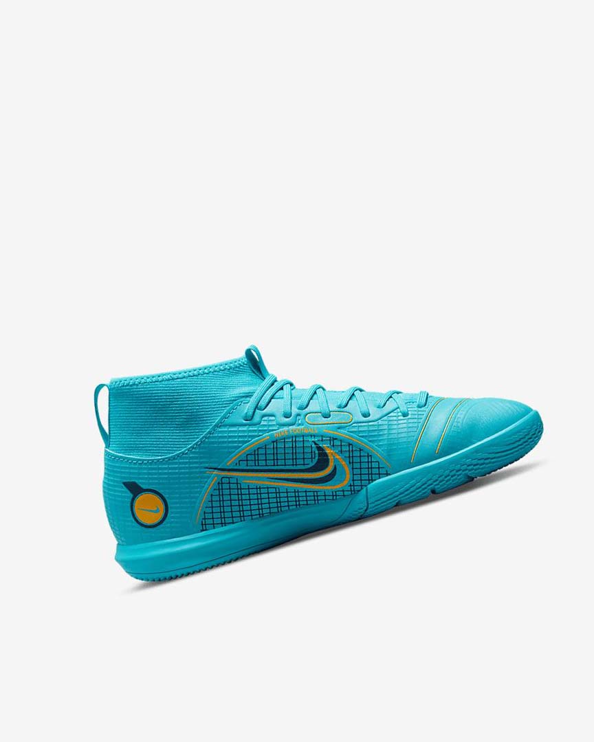 Zapatos De Fútbol Nike Jr. Mercurial Superfly 8 Academy IC Niña Azules Naranjas | AR2817