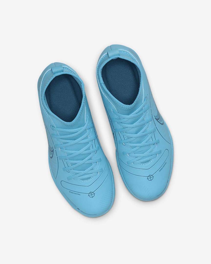 Zapatos De Fútbol Nike Jr. Mercurial Superfly 8 Club IC Niño Azules Naranjas | AR3165