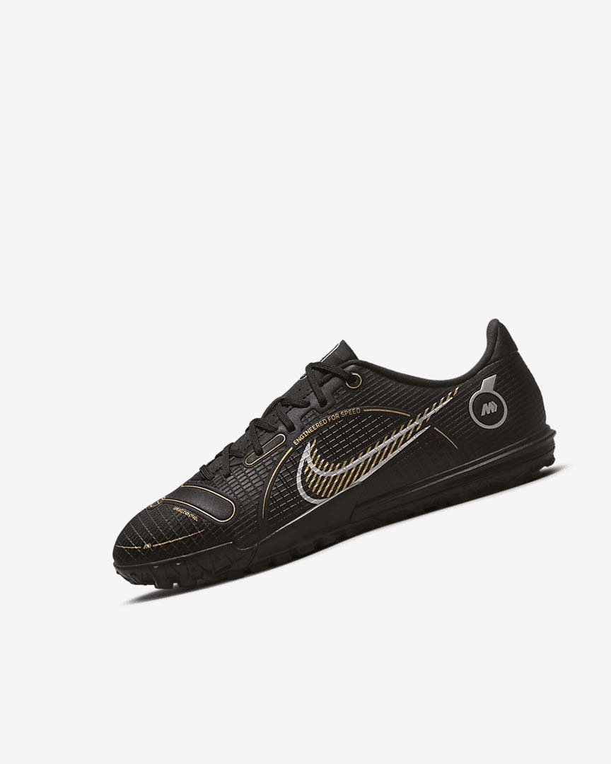 Zapatos De Fútbol Nike Jr. Mercurial Vapor 14 Academy TF Niña Negras Metal Plateadas Gris Metal Doradas | AR2637