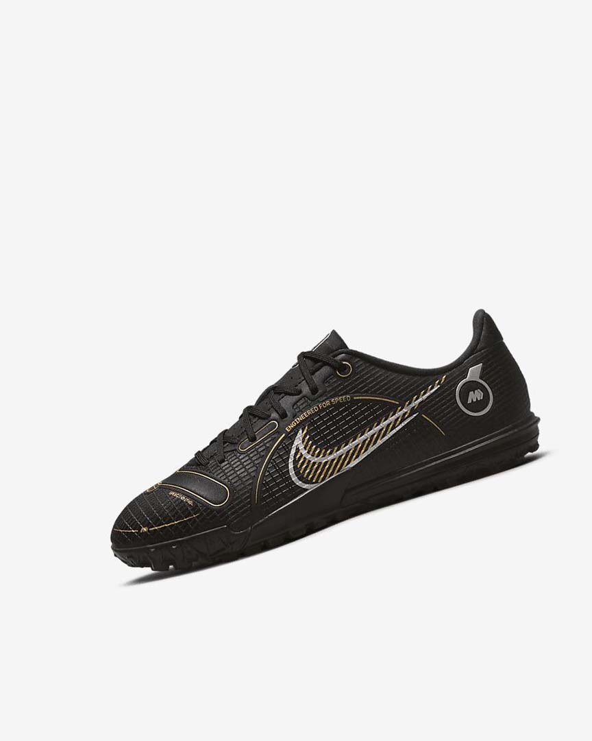 Zapatos De Fútbol Nike Jr. Mercurial Vapor 14 Academy TF Niño Negras Metal Plateadas Gris Metal Doradas | AR4942