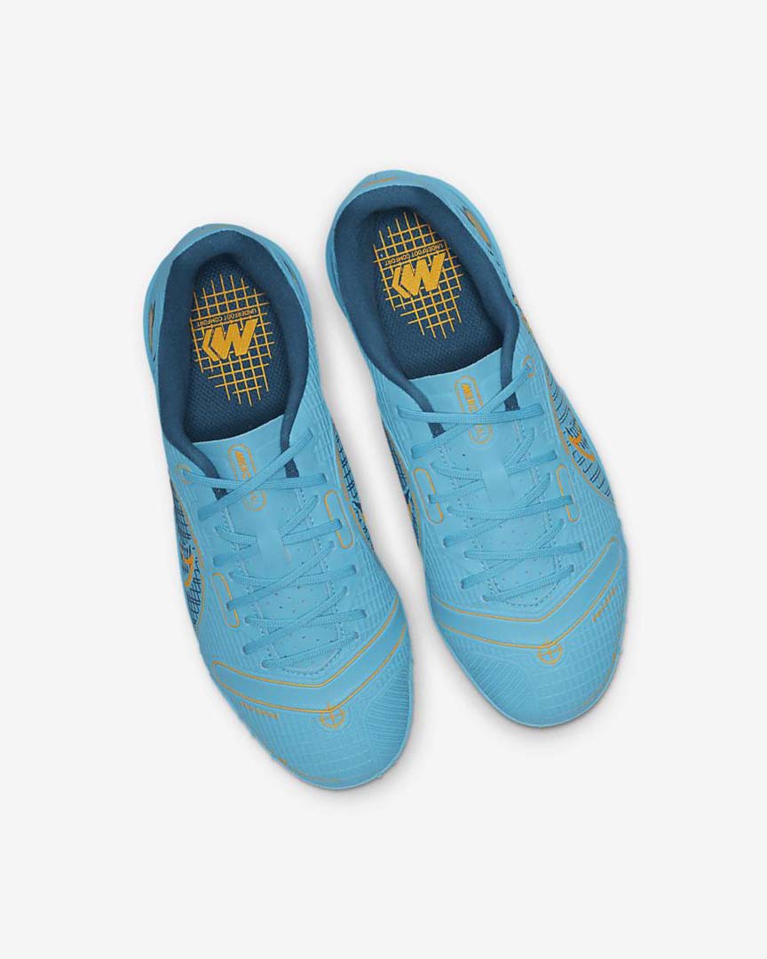 Zapatos De Fútbol Nike Jr. Mercurial Vapor 14 Academy TF Niña Azules Naranjas | AR5051