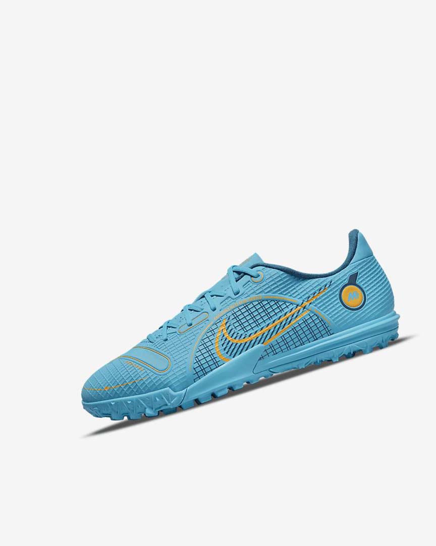 Zapatos De Fútbol Nike Jr. Mercurial Vapor 14 Academy TF Niña Azules Naranjas | AR5051