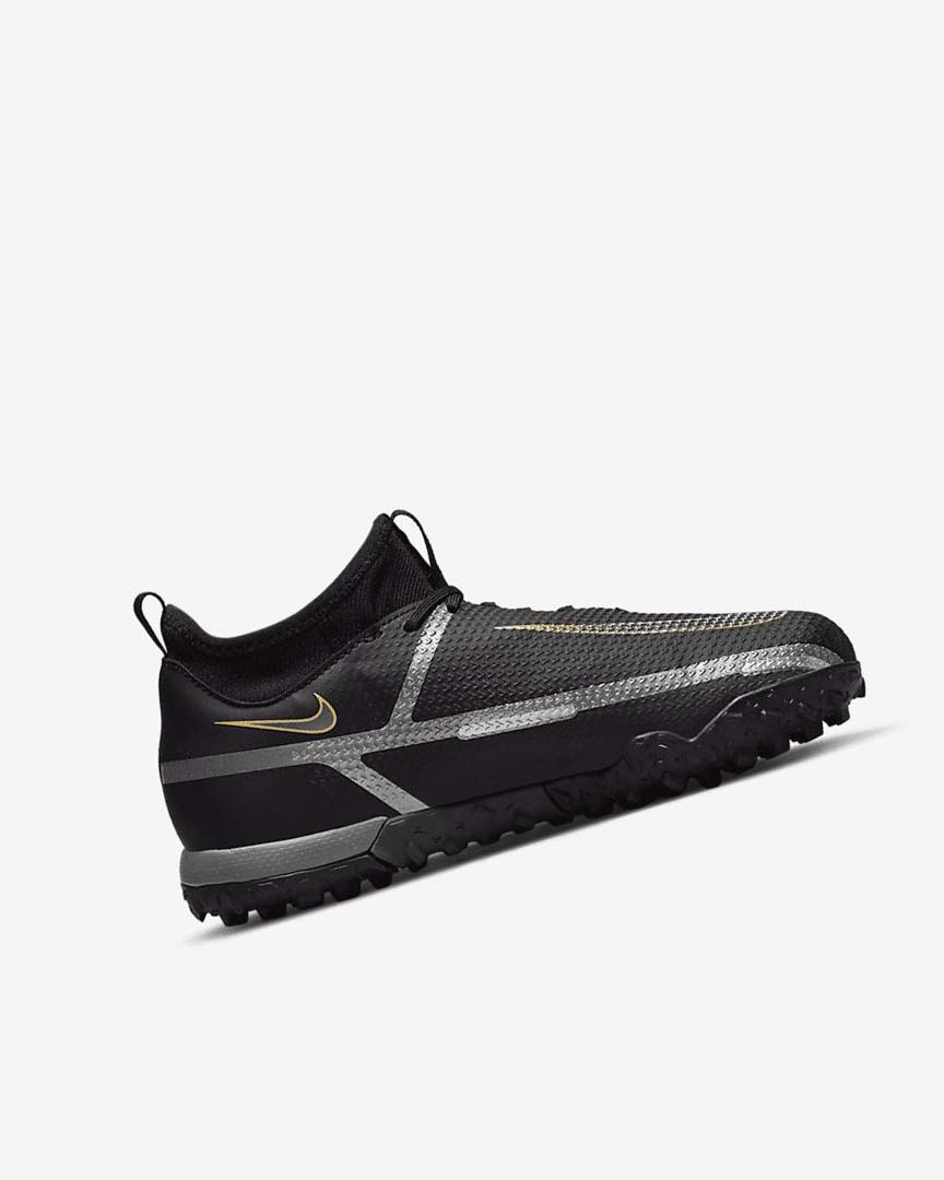 Zapatos De Fútbol Nike Jr. Phantom GT2 Academy Dynamic Fit TF Niño Negras Metal Doradas Gris Oscuro Metal Gris Oscuro | AR2734