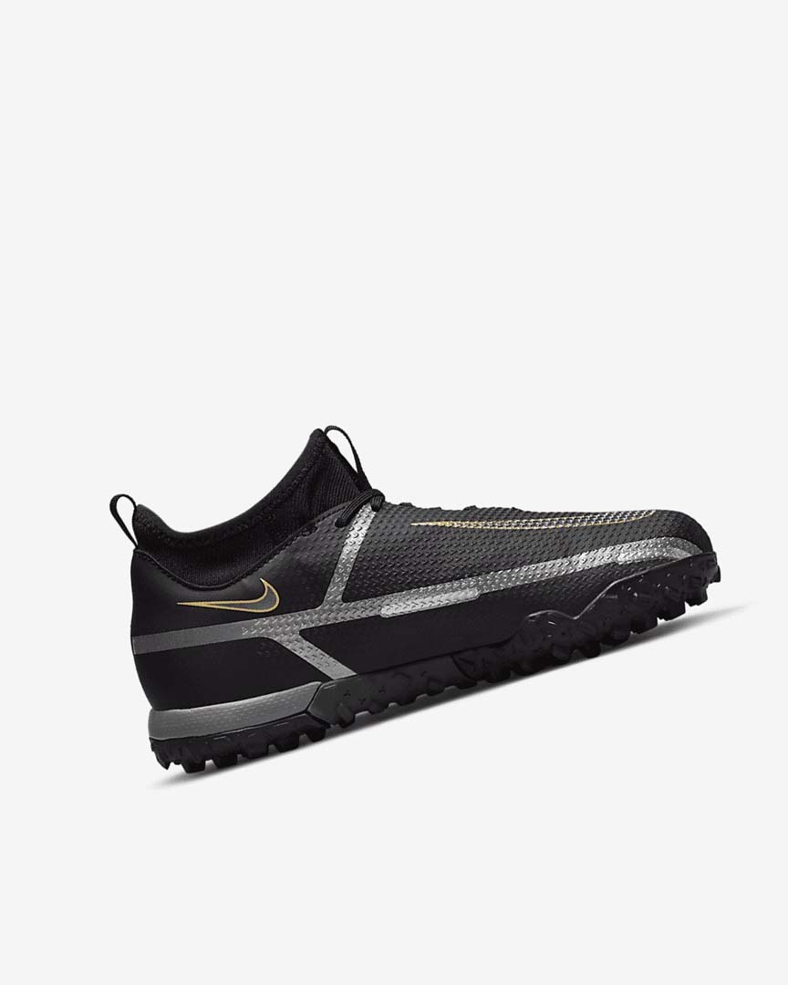 Zapatos De Fútbol Nike Jr. Phantom GT2 Academy Dynamic Fit TF Niña Negras Metal Doradas Gris Oscuro Metal Gris Oscuro | AR4627