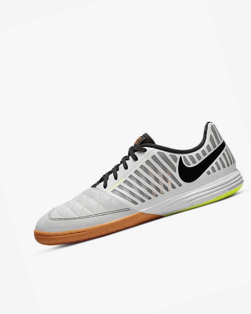 Zapatos De Fútbol Nike Lunar Gato II IC Hombre Blancas Amarillo Oscuro Negras | AR1155