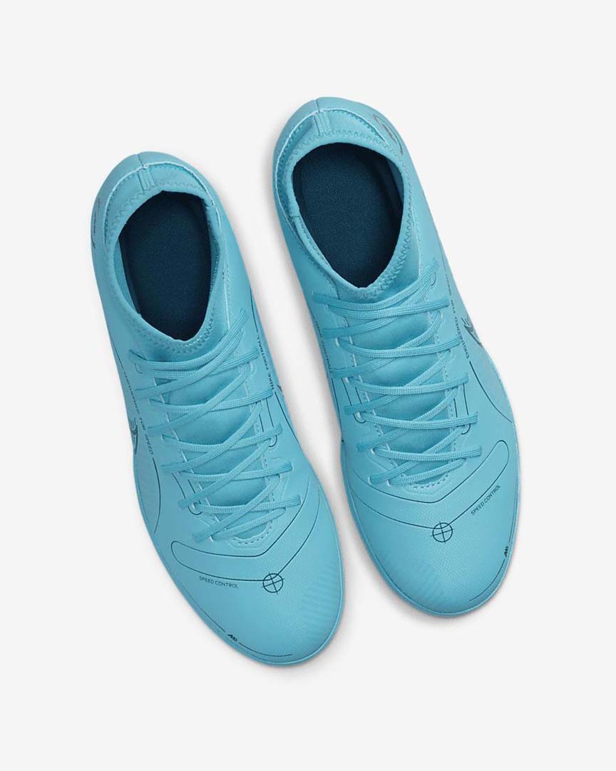 Zapatos De Fútbol Nike Mercurial Superfly 8 Club IC Mujer Azules Naranjas | AR2356