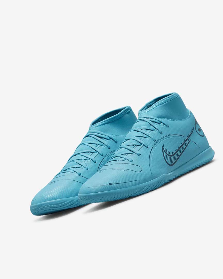 Zapatos De Fútbol Nike Mercurial Superfly 8 Club IC Mujer Azules Naranjas | AR2356