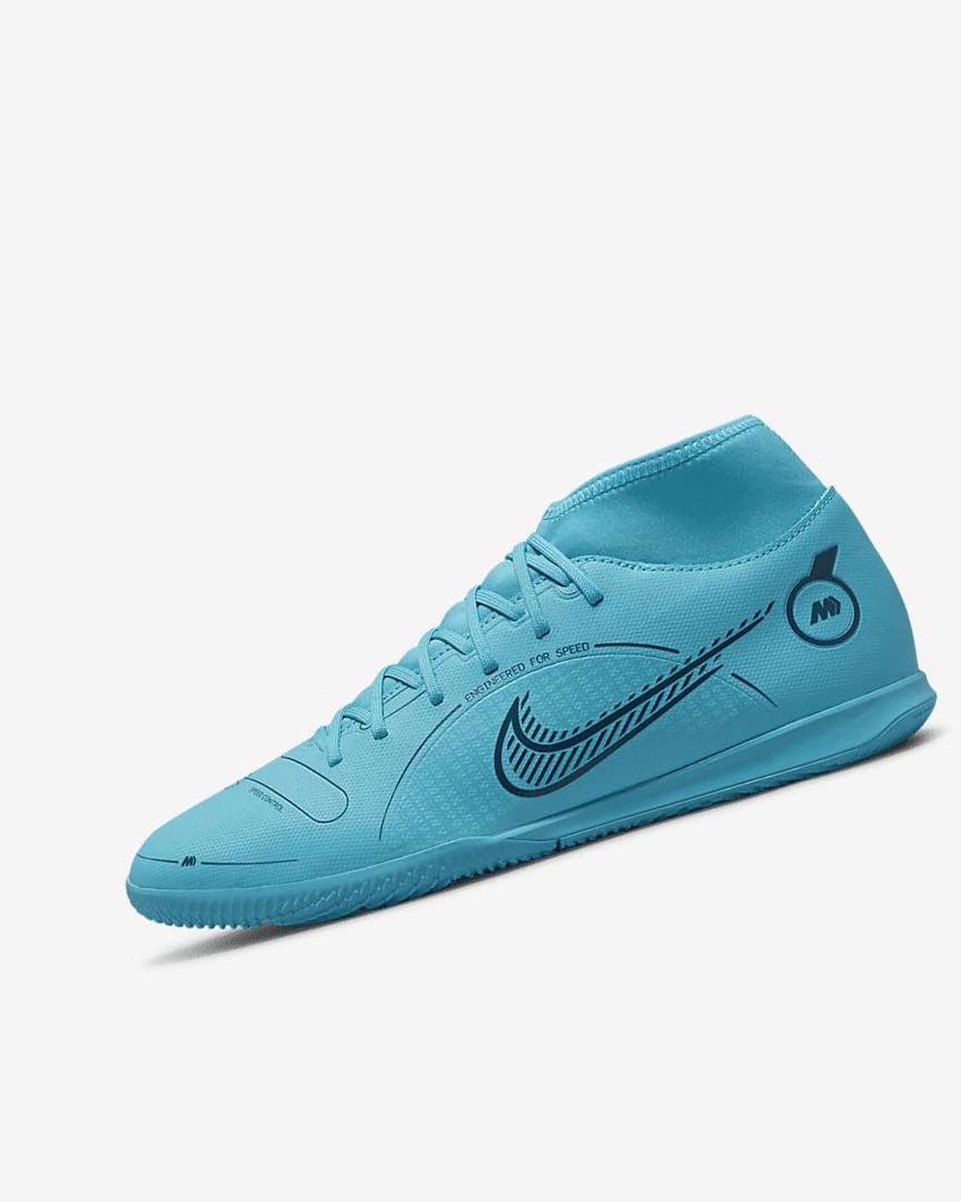 Zapatos De Fútbol Nike Mercurial Superfly 8 Club IC Mujer Azules Naranjas | AR2356