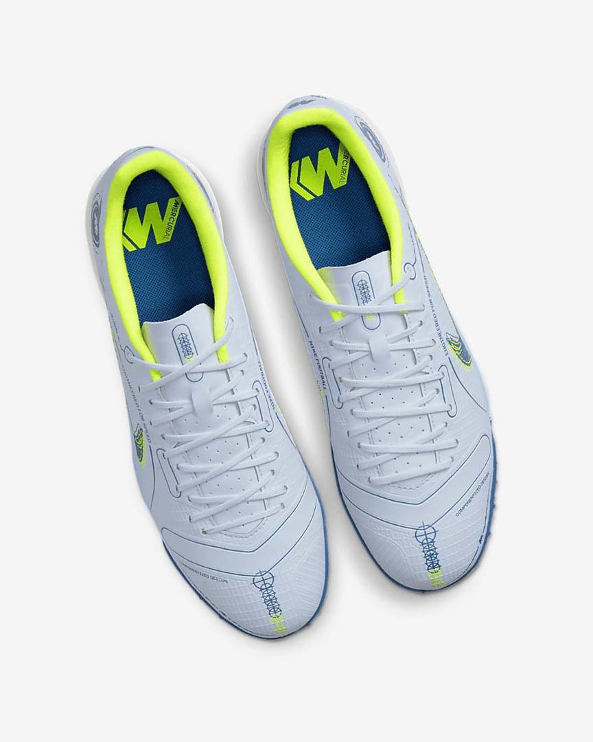 Zapatos De Fútbol Nike Mercurial Vapor 14 Academy TF Mujer Gris Azules Claro Azules Oscuro | AR2207