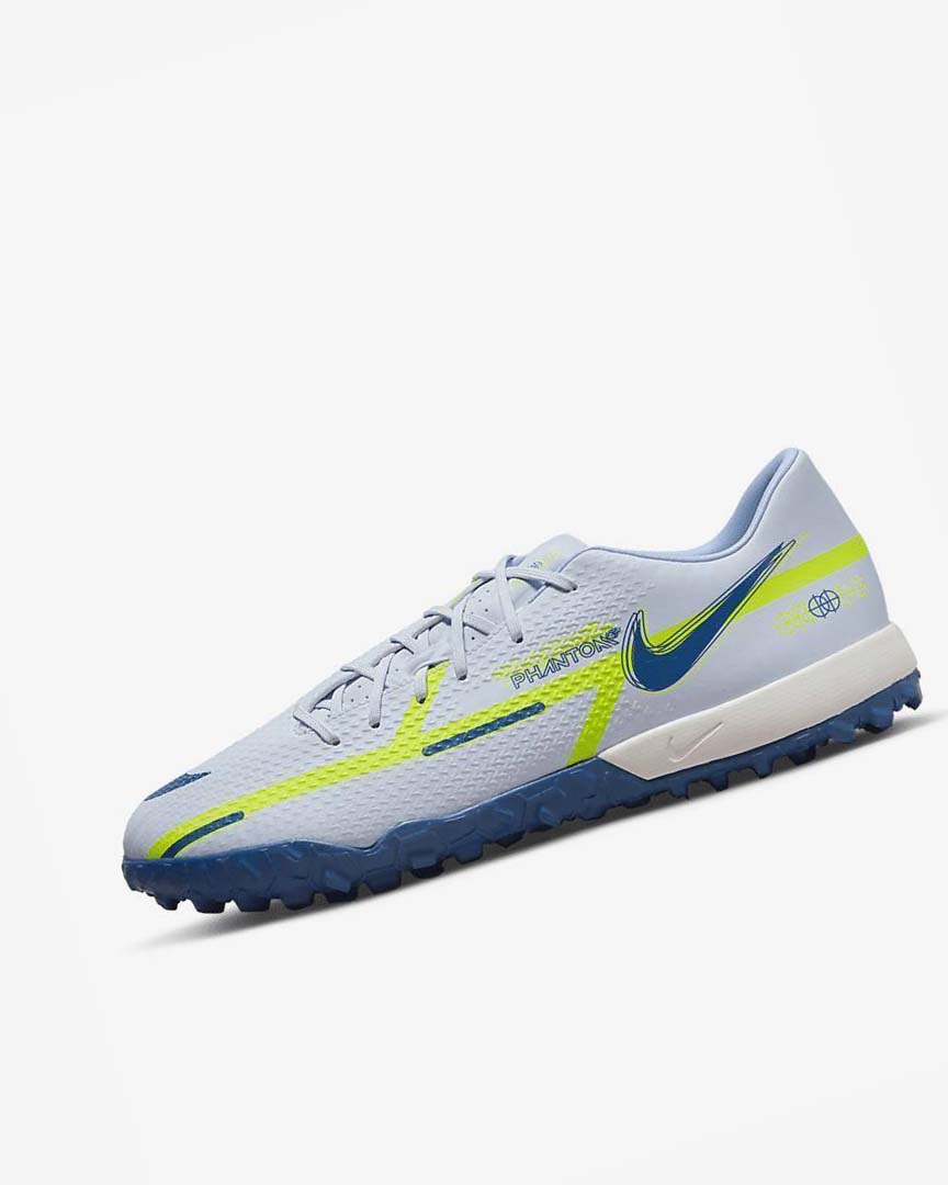 Zapatos De Fútbol Nike Phantom GT2 Academy TF Hombre Gris Azules Claro Azules Oscuro | AR5483