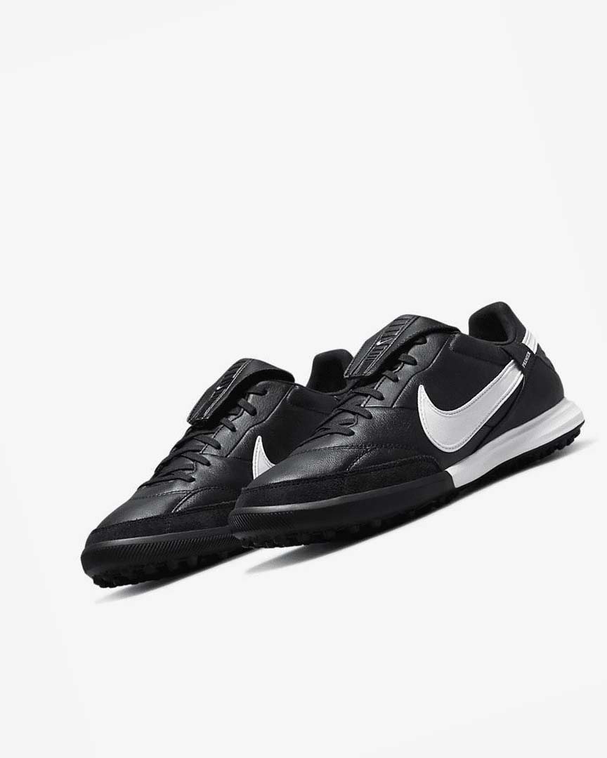 Zapatos De Fútbol Nike The Premier 3 TF Hombre Negras Blancas | AR5262