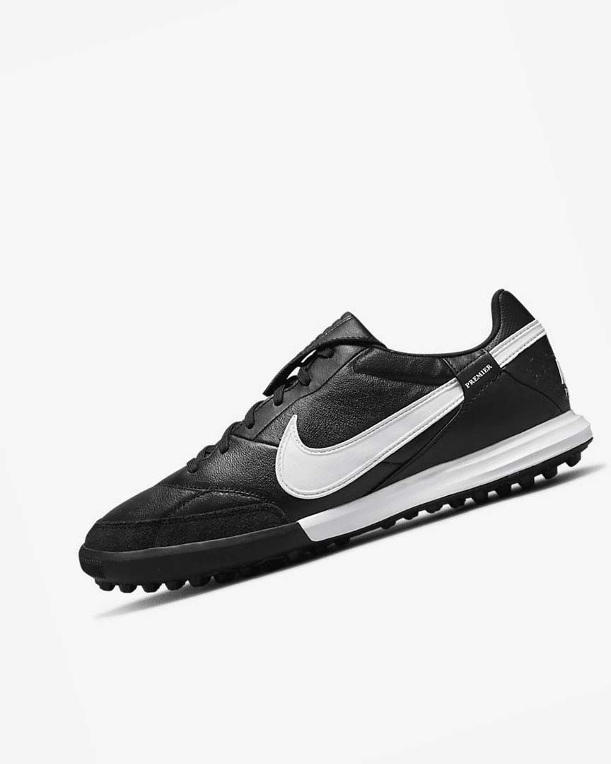 Zapatos De Fútbol Nike The Premier 3 TF Hombre Negras Blancas | AR5262