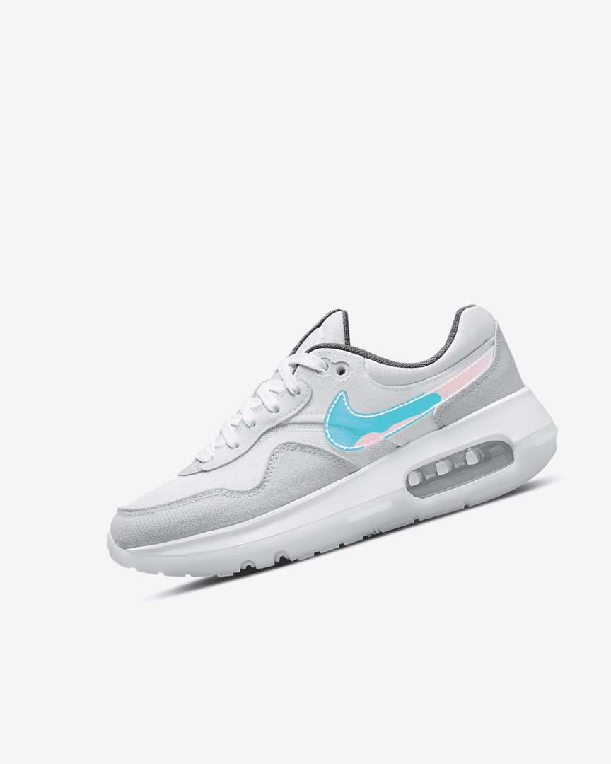 Zapatos Nike Air Max Motif Niña Blancas Blancas Azules Gris | AR2614