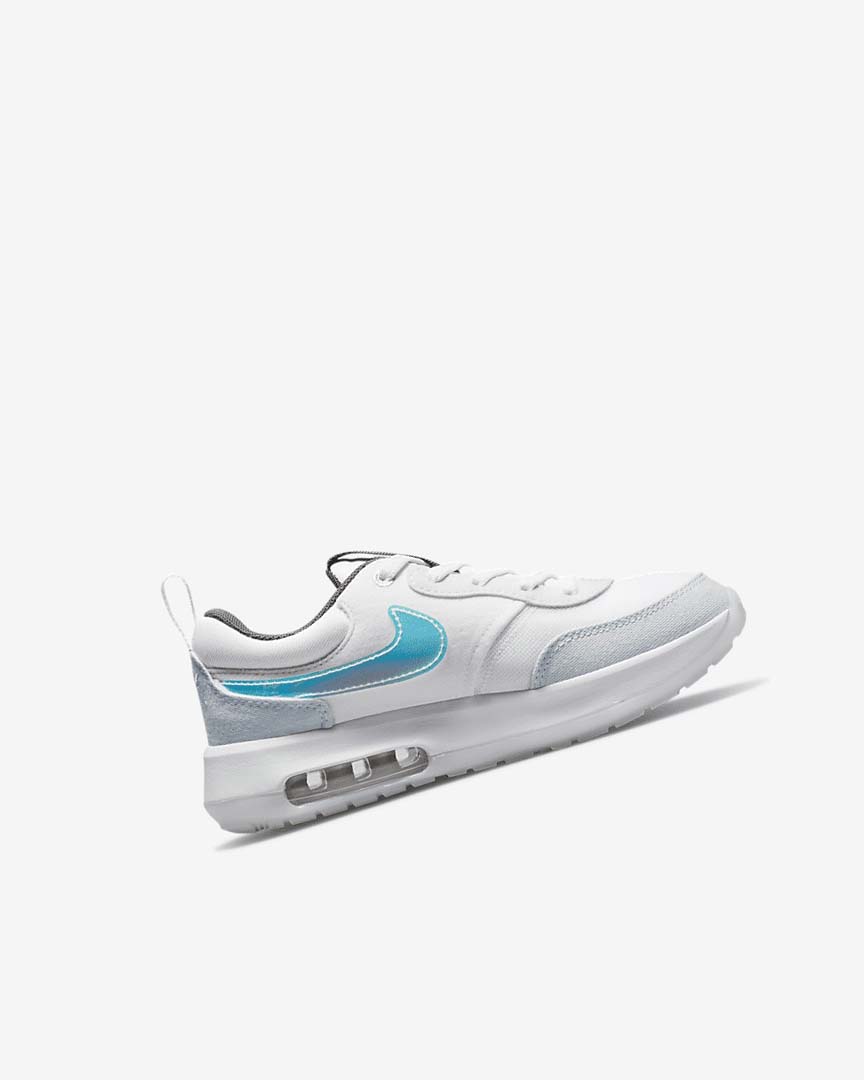 Zapatos Nike Air Max Motif Niña Blancas Blancas Azules Gris | AR2810