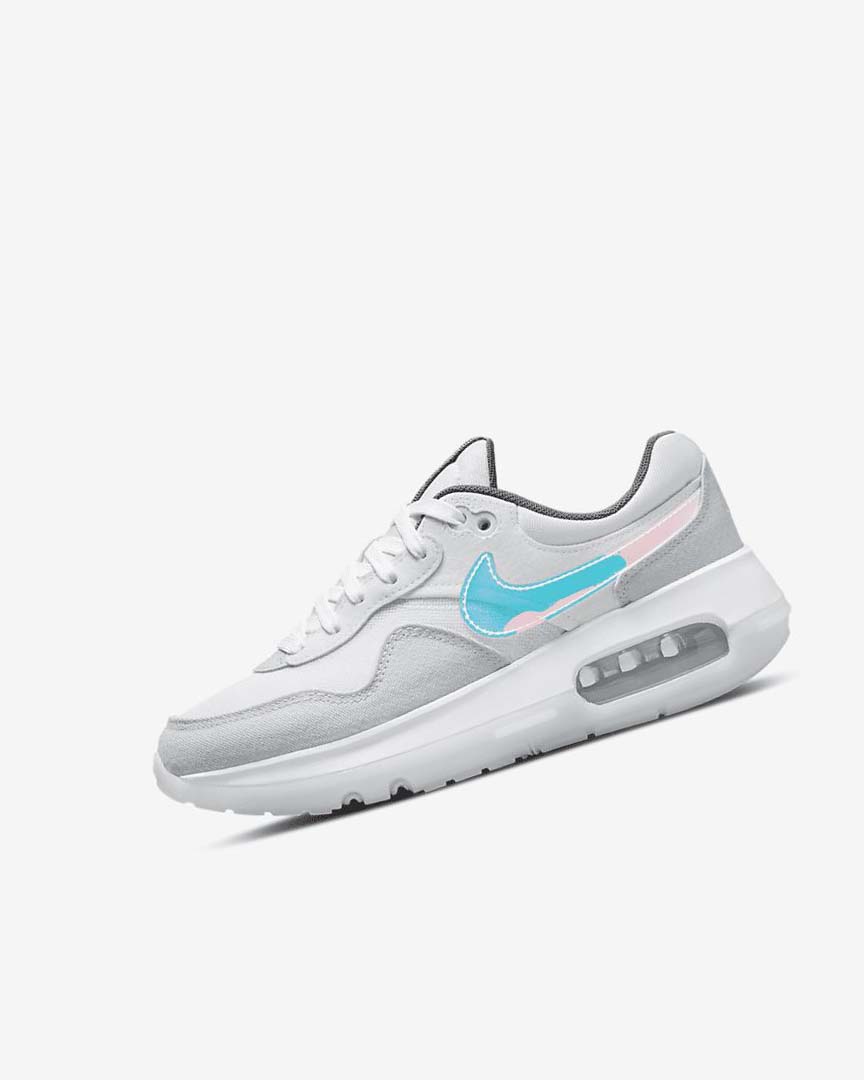 Zapatos Nike Air Max Motif Niño Blancas Blancas Azules Gris | AR2210