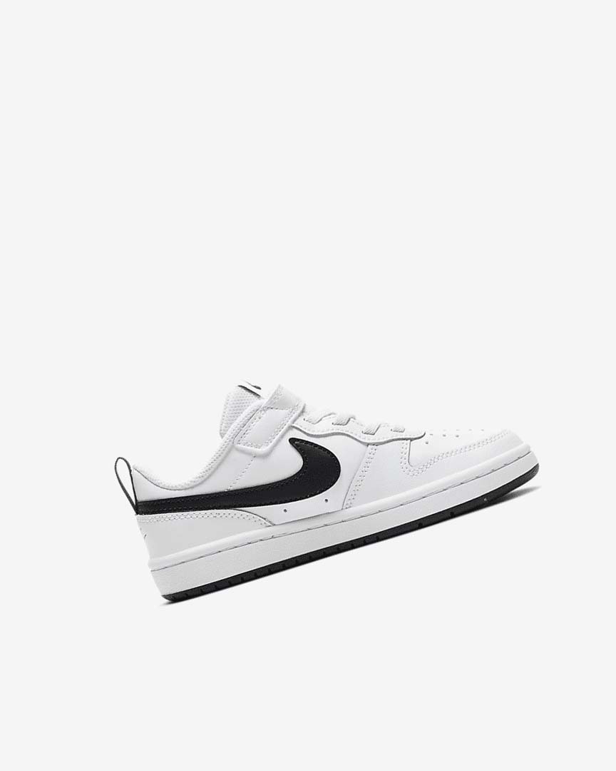 Zapatos Nike Court Borough Low 2 Niña Blancas Negras | AR2593