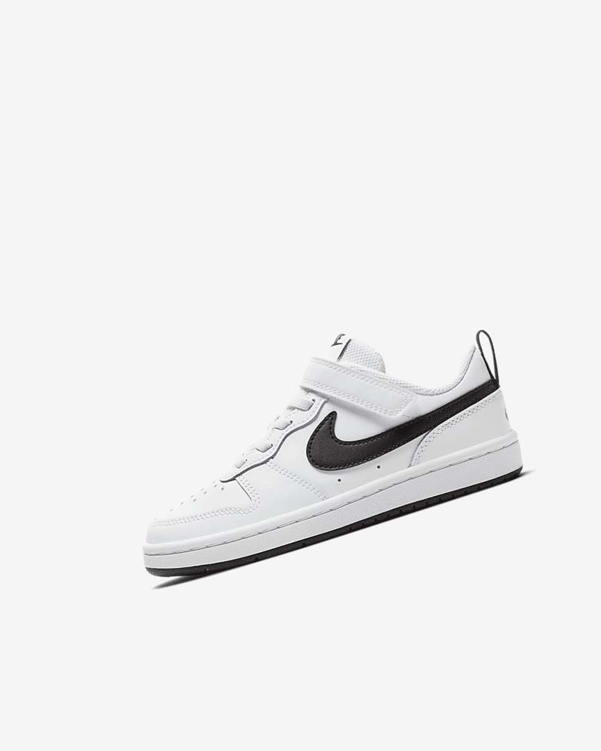 Zapatos Nike Court Borough Low 2 Niña Blancas Negras | AR2593