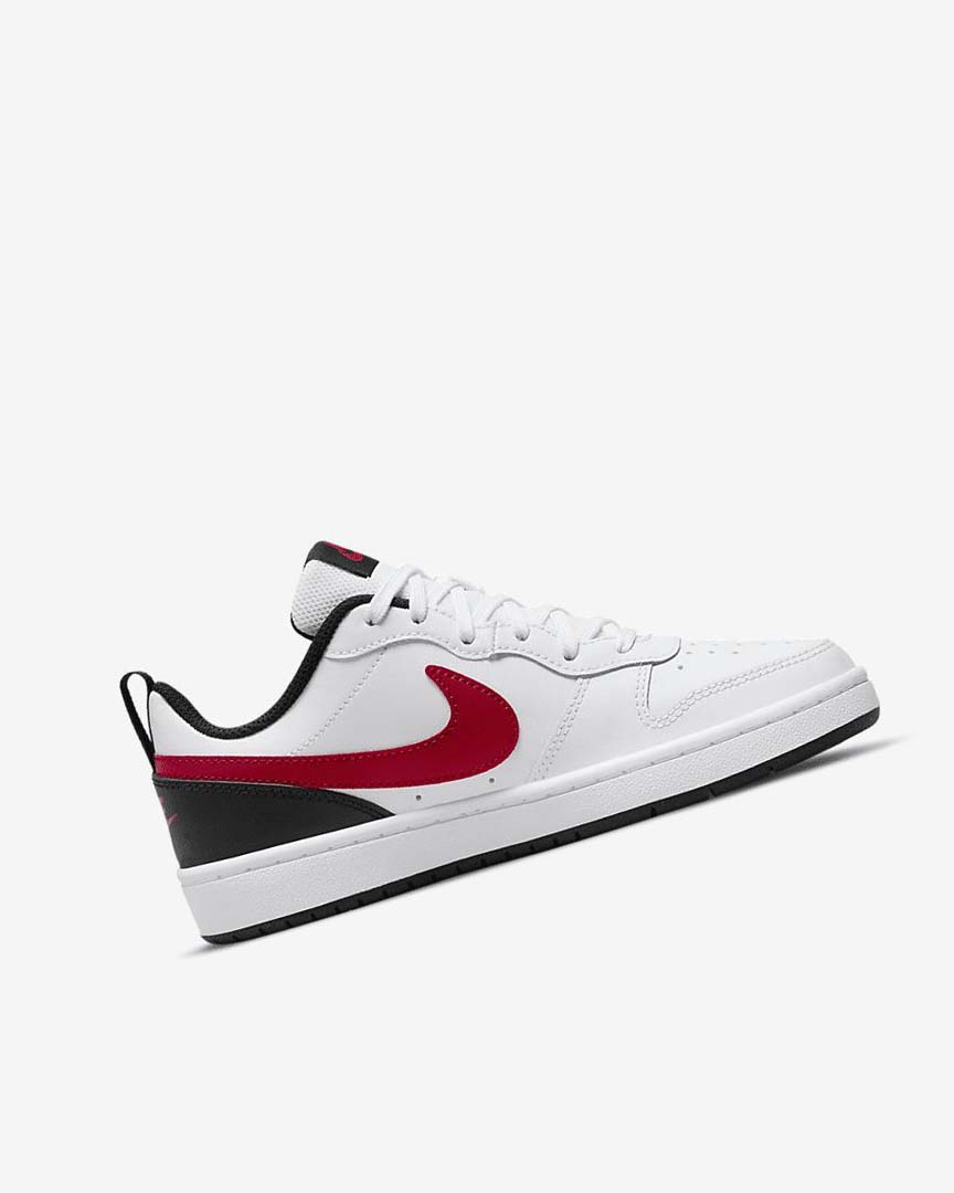 Zapatos Nike Court Borough Low 2 Niño Blancas Negras Rojas | AR4572