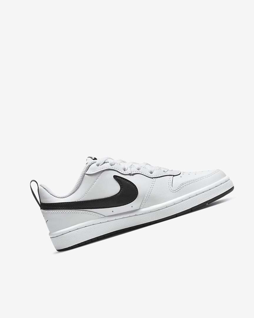 Zapatos Nike Court Borough Low 2 Niño Blancas Negras | AR4600