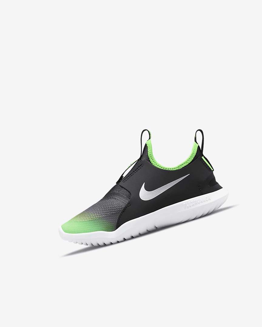 Zapatos Nike Flex Runner Niño Negras Verde | AR2343