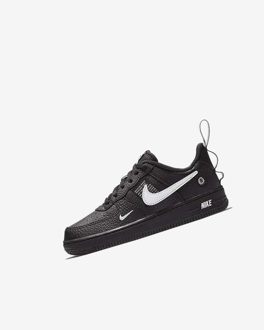 Zapatos Nike Force 1 LV8 Utility Niño Negras Negras Amarillo Blancas | AR2289