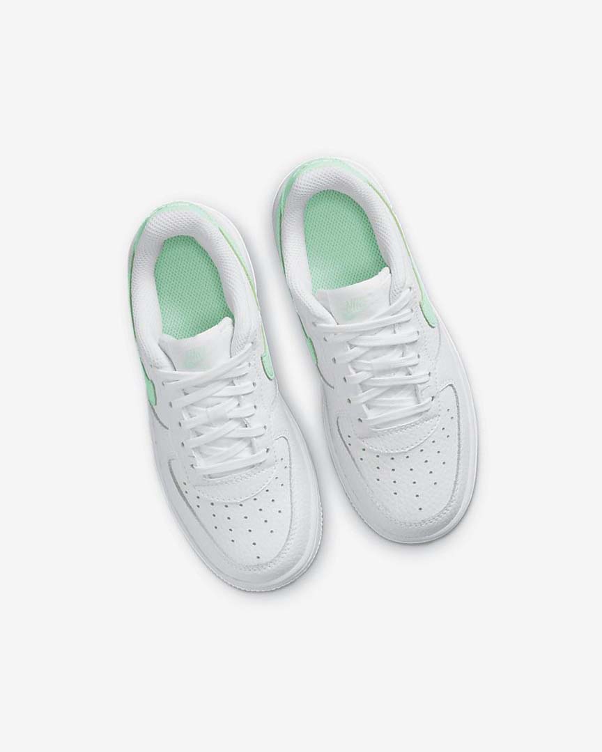 Zapatos Nike Force 1 Niña Blancas Verde Menta | AR2692