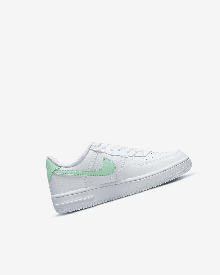 Zapatos Nike Force 1 Niño Blancas Verde Menta | AR4868