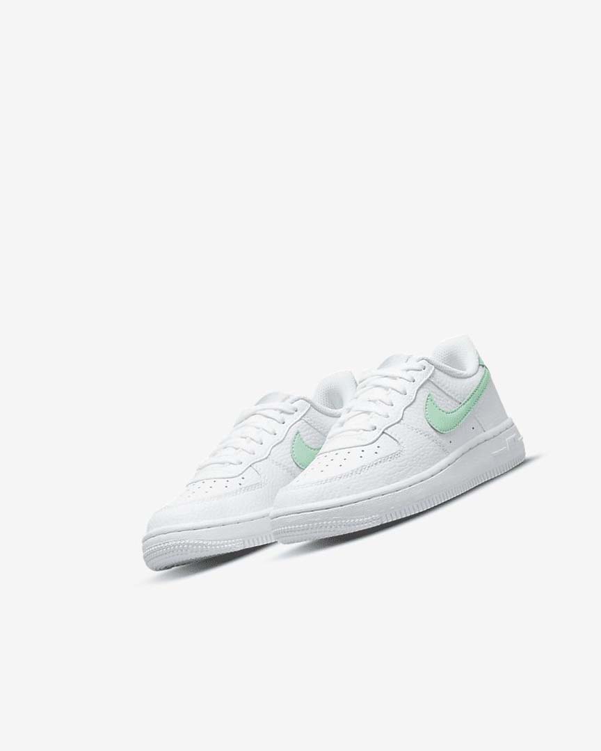 Zapatos Nike Force 1 Niño Blancas Verde Menta | AR4868