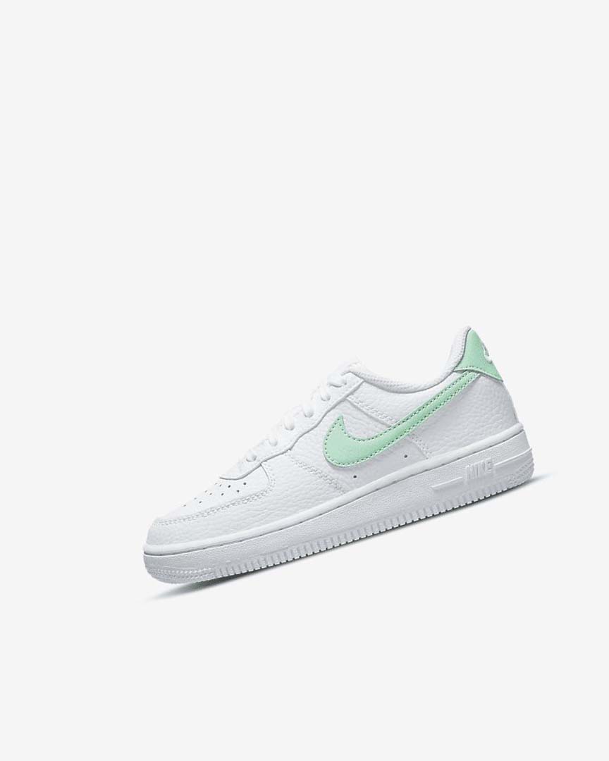 Zapatos Nike Force 1 Niño Blancas Verde Menta | AR4868