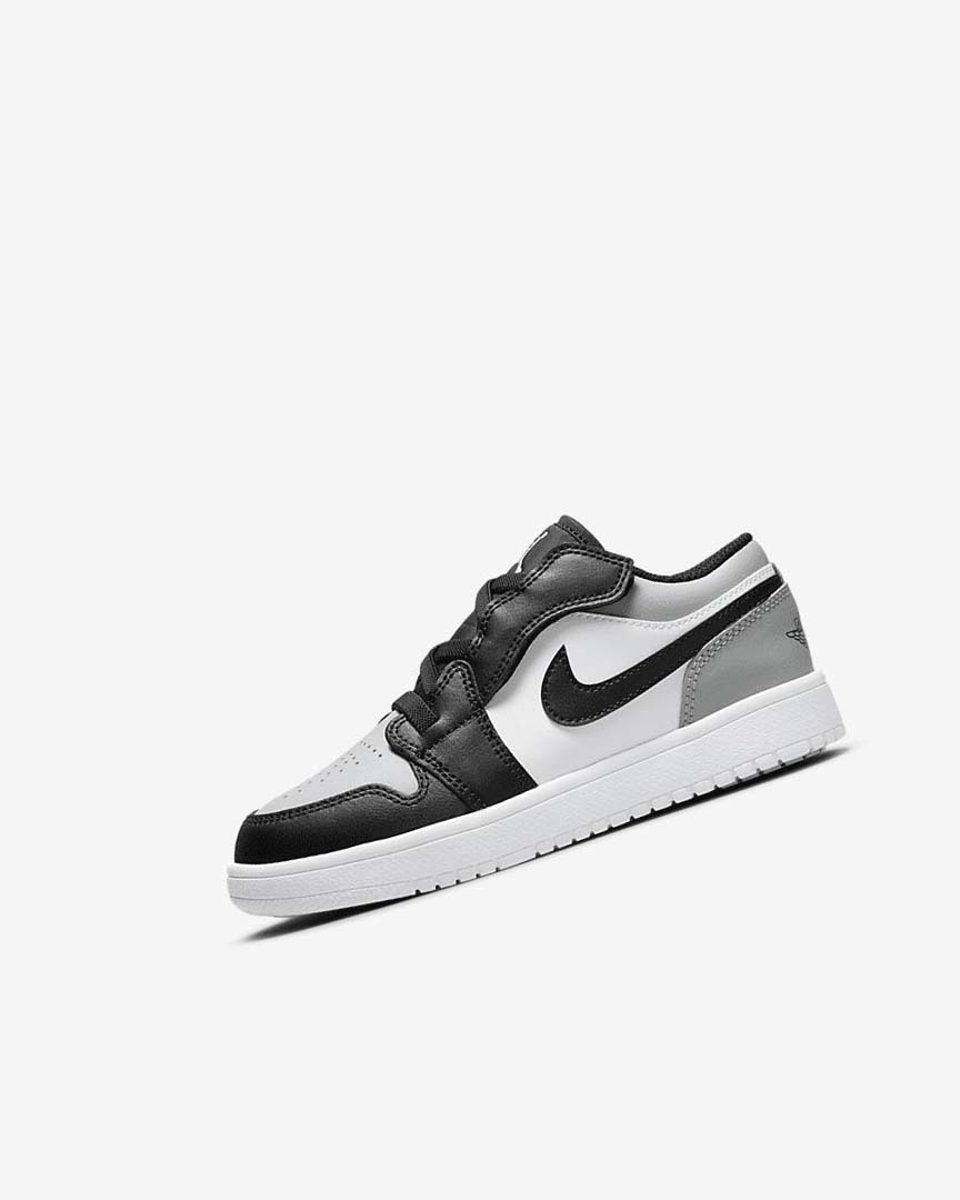 Zapatos Nike Jordan 1 Low Alt Niño Gris Claro Blancas Negras | AR4828