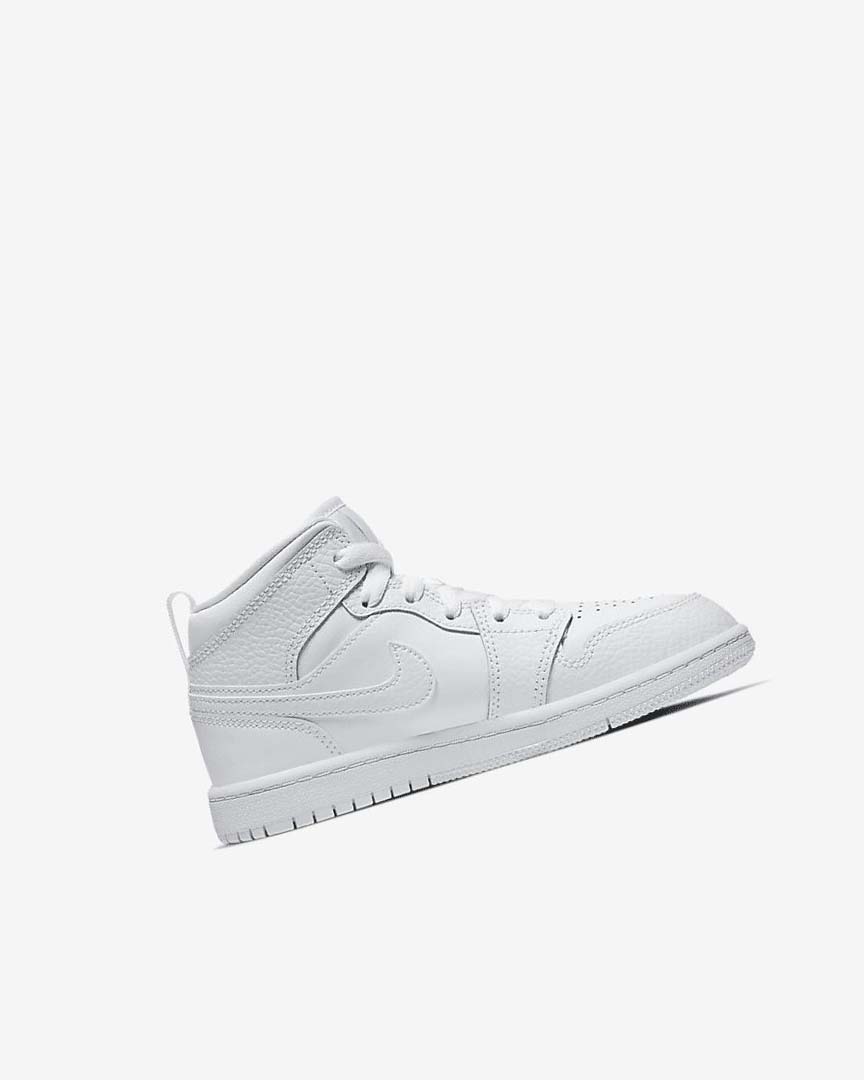 Zapatos Nike Jordan 1 Mid Niño Blancas Blancas Blancas | AR3155