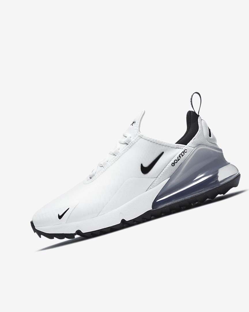 Zapatos de Golf Nike Air Max 270 G Mujer Blancas Plateadas Negras | AR4752