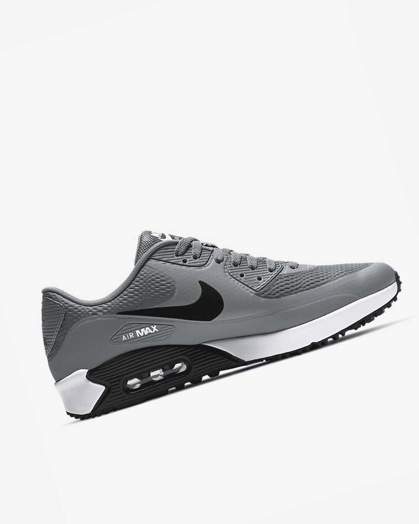 Zapatos de Golf Nike Air Max 90 G Hombre Gris Blancas Negras | AR3196