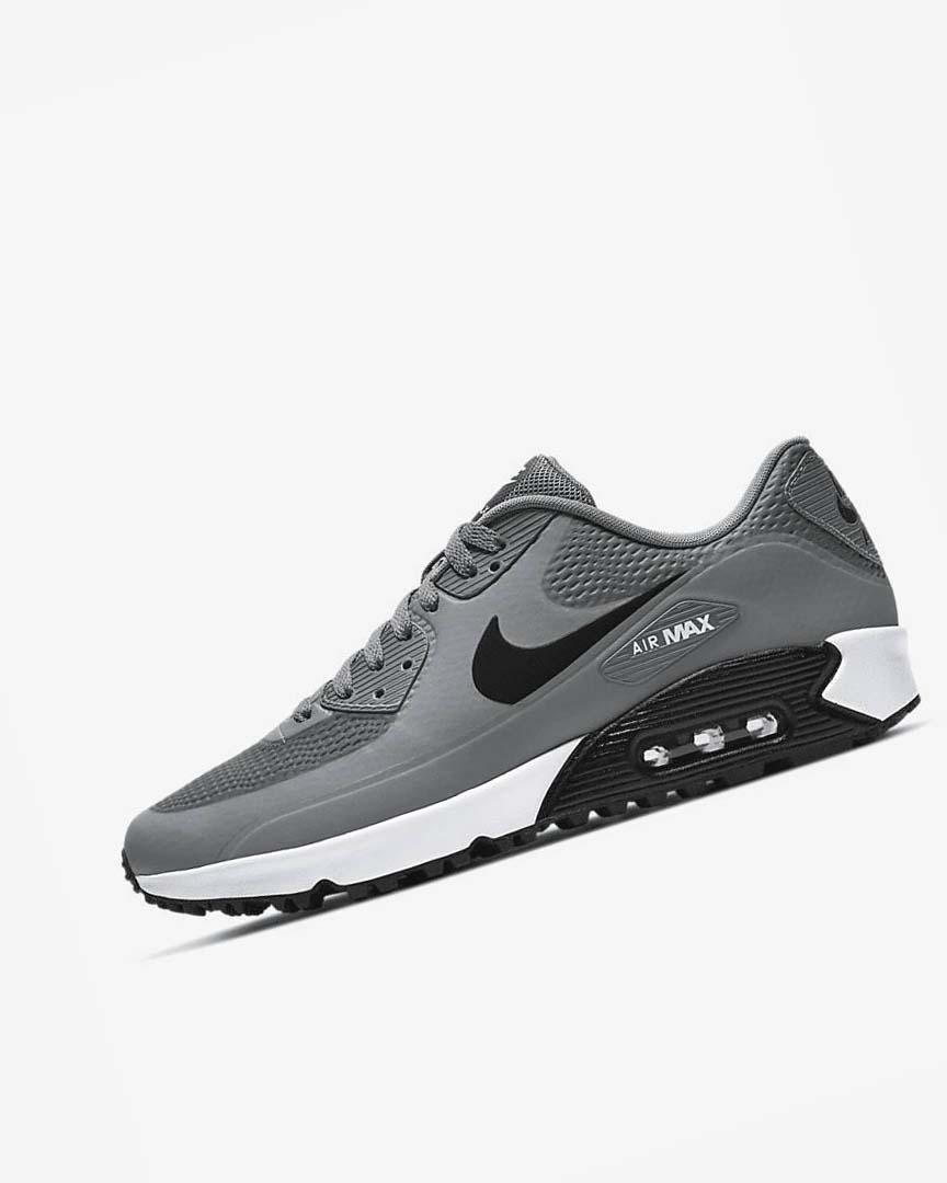 Zapatos de Golf Nike Air Max 90 G Hombre Gris Blancas Negras | AR3196